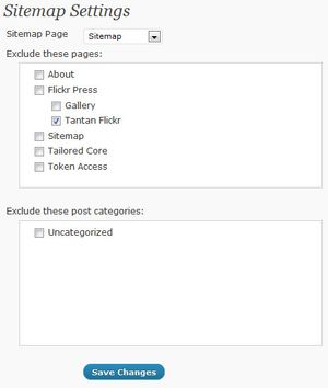 SimpleSitemap Settings